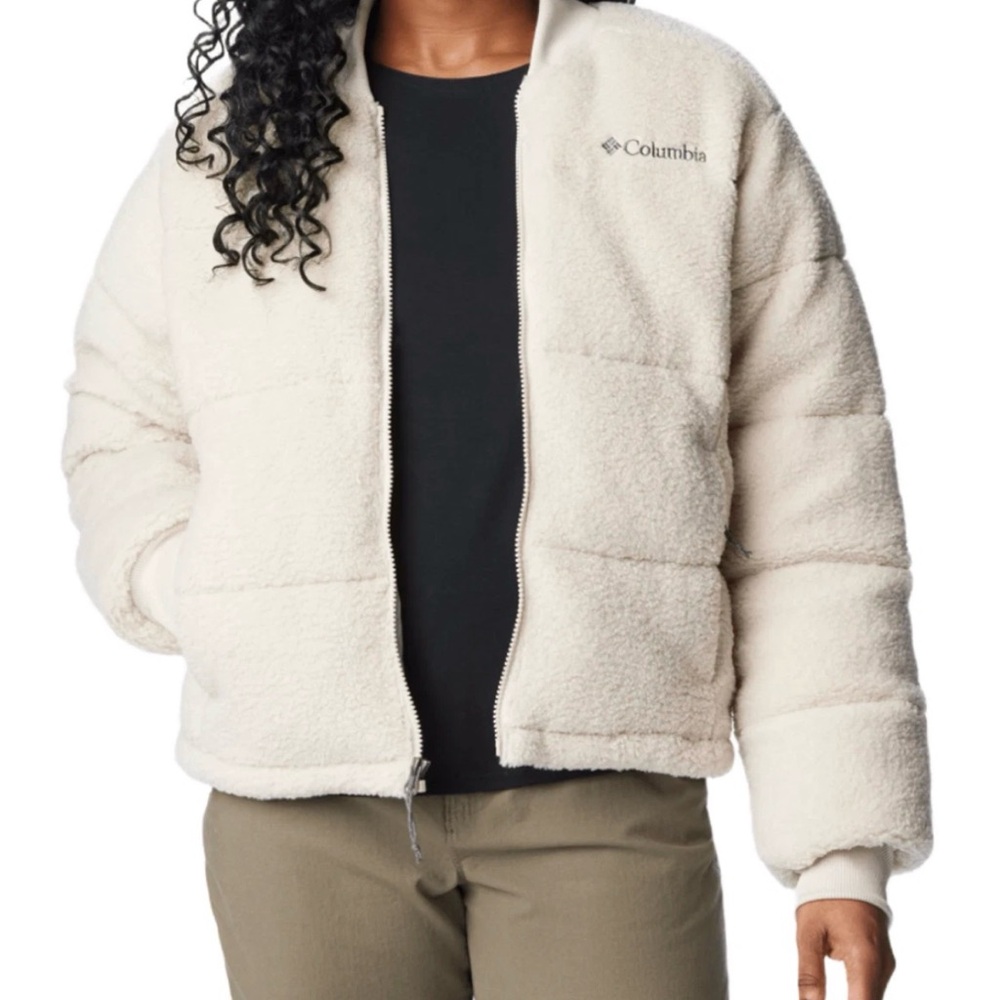 NWT Columbia Women's Off-White Teddy Jacket - LARGE